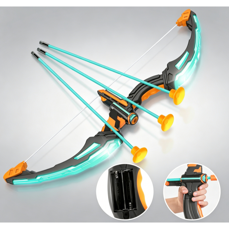 JOYIN Children's Bow and Arrow Set, LED Light-Up Archery Toy Set