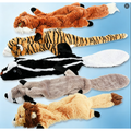 Dog squeaking toys, unstuffed plush dog chew toy set