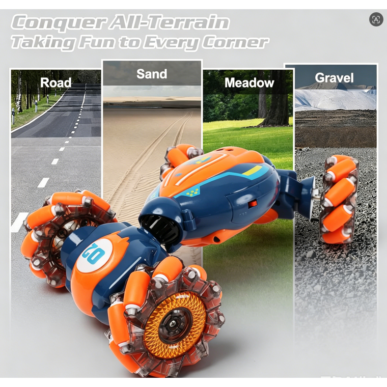 Gesture-sensing remote control stunt car - a toy suitable for boys and girls aged 6-8-12.