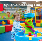 Step 2: Rain-resistant wading pool table, children's water and sand sensory play set