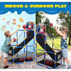 JOYIN Kids Arcade Basketball Game Set, includes 4 basketballs and hoops.