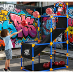 JOYIN Kids Arcade Basketball Game Set, includes 4 basketballs and hoops.